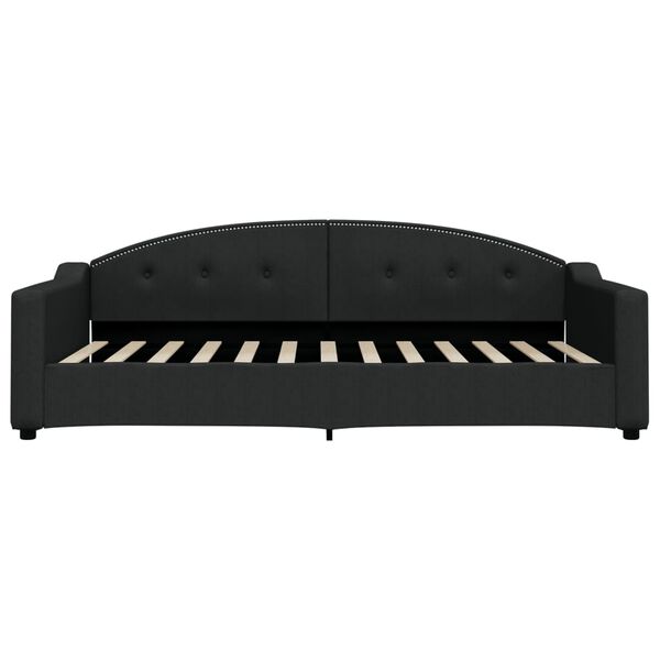 vidaXL daybed med madras 100x200 cm stof sort