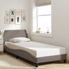 vidaXL sengeramme med sengegavl Dover Taupe 90x200 cm Stof