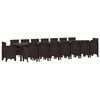 vidaXL Have Spises&aelig;t med Puder med pude 17 pcs Brun PP