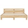 vidaXL sengeramme med sengegavl 180x200 cm konstrueret træ sonoma-eg