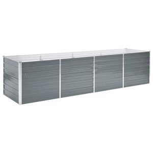 vidaXL forh&oslash;jet plantekasse 320x80x77 cm galvaniseret st&aring;l gr&aring;