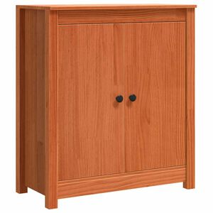 vidaXL Sideboard Voks brun 70 x 35 x 80 cm Massiv fyrretr&aelig;