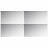 vidaXL Trappe Tread 4 stk. 90 x 50 cm S&oslash;lv Aluminium Rektangul&aelig;r