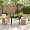 vidaXL Have Spisebordss&aelig;t 3 pcs Beige polyrattan