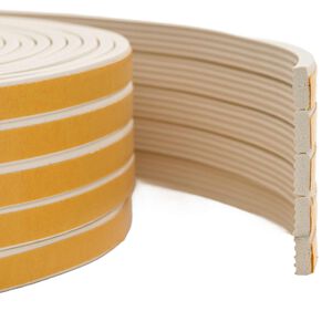 vidaXL Selvklebende vindues t&aelig;tningsb&aring;nd Hvid 15 x 8 mm 12 m EPDM-skum