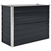 vidaXL h&aelig;vet plantekasse 100x40x77 cm galvaniseret st&aring;l antracitgr&aring;