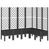 vidaXL plantekasse med espalier 160x120x142 cm PP sort