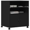 vidaXL printerstativ med hjul 60x48x74 cm sort