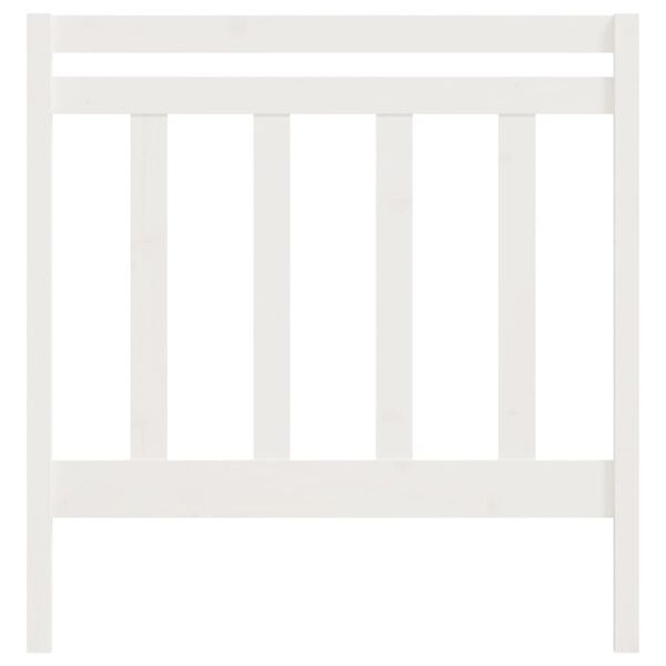 vidaXL sengegærde 106x4x100 cm massivt fyrretræ hvid