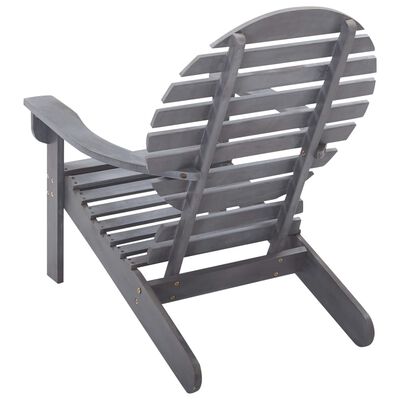 vidaXL Adirondack-stol massivt akacietræ grå