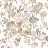 Noordwand tapet Blooming Garden 6 Big Flowers beige og bl&aring;