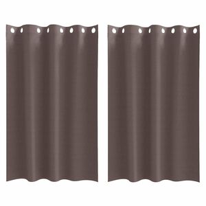 vidaXL M&oslash;rkl&aelig;gningsgardiner med ringe 2 stk. M&oslash;rk Brun 175 x 140 cm