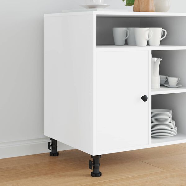 vidaXL M&oslash;belben Indstillelig 12 pcs Sort 46 x 46 x 128 mm PP