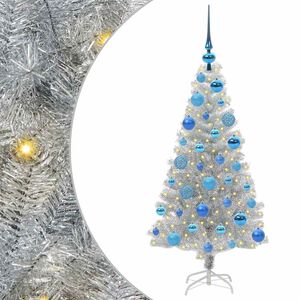 vidaXL Juletr&aelig; S&oslash;lv 120 cm PET