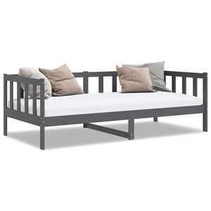 vidaXL daybed 90x200 cm massivt fyrretr&aelig; gr&aring;