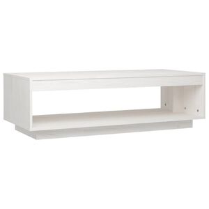 vidaXL sofabord 110x50x33,5 cm massivt fyrretr&aelig; hvid