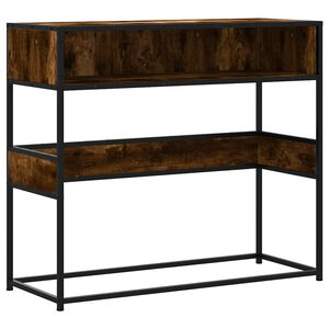 vidaXL konsolbord 90x35x80 cm konstrueret tr&aelig; r&oslash;get egetr&aelig;sfarve