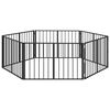 vidaXL Hunded&oslash;r 6 pcs Sort 100 x 60 cm Galvaniseret st&aring;l