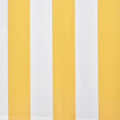 vidaXL foldemarkise 400 cm gul og hvid