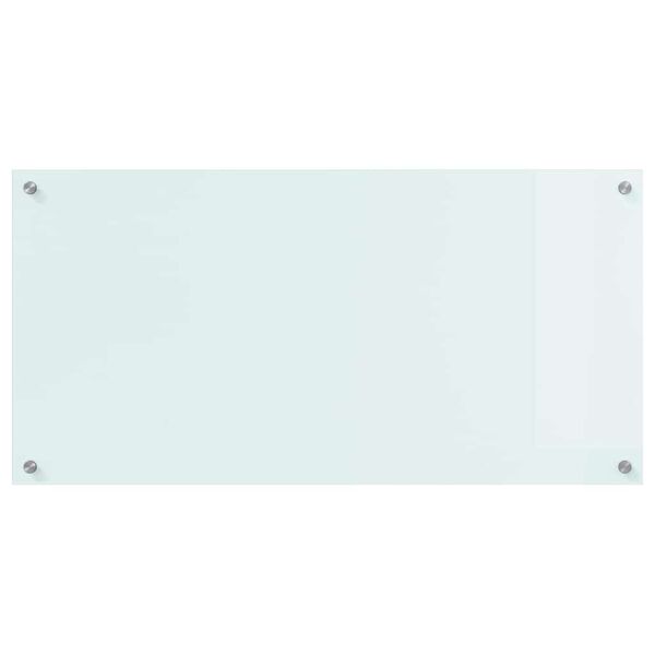 vidaXL K&oslash;kken bagv&aelig;g Hvid 100 x 50 cm h&aelig;rdet glas