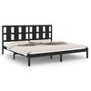 vidaXL sengestel 180x200 cm Super King massivt fyrretr&aelig; sort