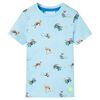 vidaXL T-shirt til b&oslash;rn str. 116 lys bl&aring;meleret