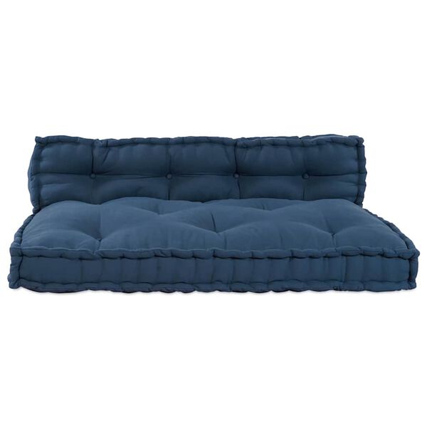 vidaXL Palle Sofa Pude 2 pcs Indigo 120 x 80 x 38 cm Stof