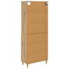 vidaXL Highboard Artisan Egetr&aelig; 69,5 x 32,5 x 180 cm Konstrueret tr&aelig;
