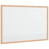 vidaXL magnetisk whiteboardtavle med ramme i massivt fyrretr&aelig; 60x40 cm