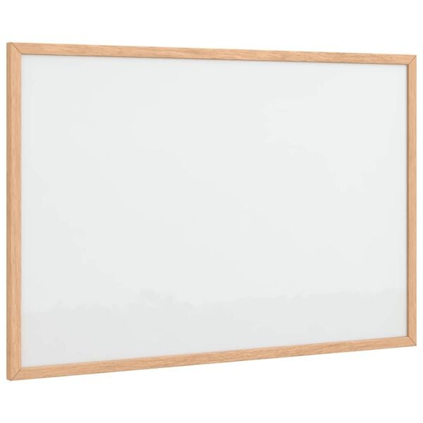 vidaXL magnetisk whiteboardtavle med ramme i massivt fyrretr&aelig; 60x40 cm