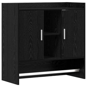 vidaXL V&aelig;ghylde V&aelig;gmonteret Sort eg 80 x 36 x 80 cm Konstrueret tr&aelig;