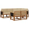 vidaXL Udend&oslash;rs sofagruppe 7 stk. Naturlig og Beige Polyester