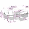vidaXL Havesofa Sæt med pude 11 pcs Beige og lys grå polyrattan