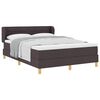 vidaXL Box spring seng med madras M&oslash;rk Brun 140 x 190 cm Stof