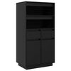 vidaXL h&oslash;jskab 60x40x116,5 cm massivt fyrretr&aelig; sort