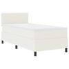 vidaXL LED Box Spring Bed Creme og hvid 100 x 200 cm Velourstof