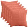 vidaXL Pudebetr&aelig;k 6 pcs ALMELO R&oslash;d orange 45 x 45 cm cordfl&oslash;jl