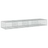 vidaXL gabionkurv med cover 400x100x50 cm galvaniseret jern
