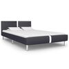 vidaXL sengestel uden madras 135x190 cm kunstl&aelig;der sort
