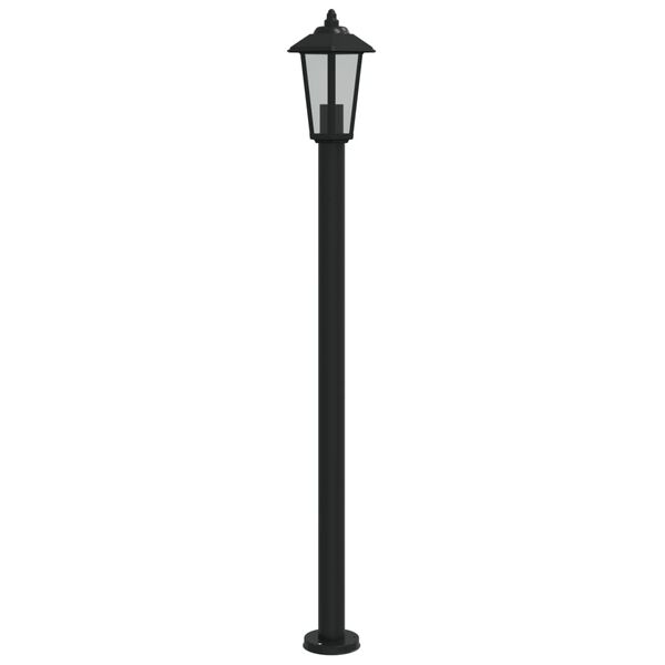 vidaXL udendørs standerlampe 120 cm rustfrit stål sort