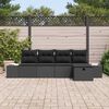 vidaXL Sofa S&aelig;t med pude 6 pcs polyrattan
