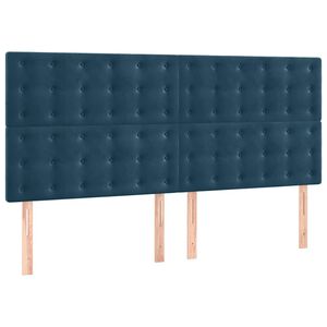 vidaXL sengegavl m&oslash;rkebl&aring; 180x5x118/128 cm fl&oslash;jl
