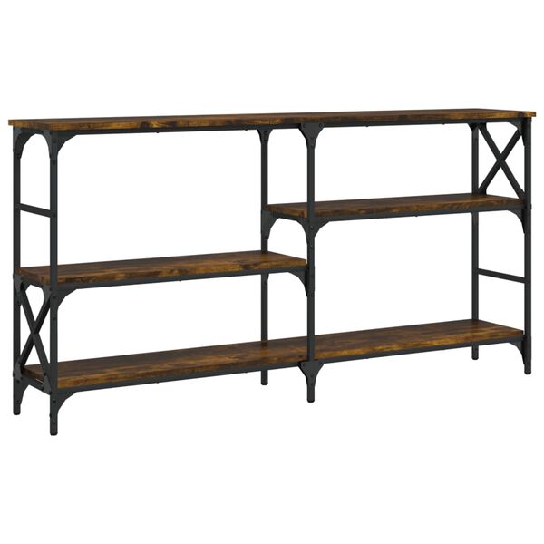 vidaXL konsolbord 150x29x76,5 cm konstrueret træ røget egetræsfarve