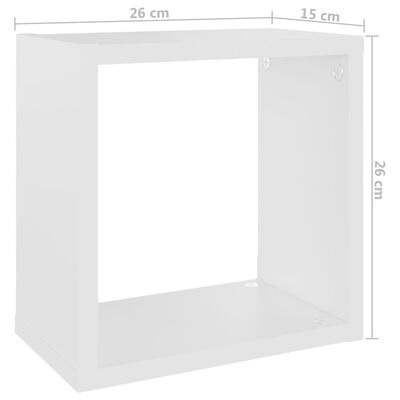 vidaXL væghylder 6 stk. 26x15x26 cm hvid og sonoma-eg