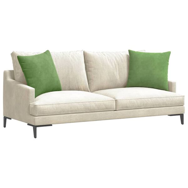 vidaXL Sofapuder 2 pcs Lys grøn 50 x 50 cm Velourstof