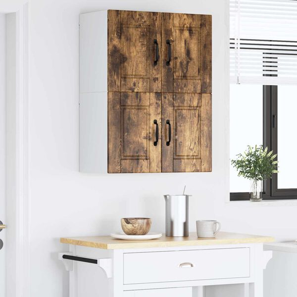 vidaXL K&oslash;kkenskab 2 pcs R&oslash;get eg 60 x 31 x 40 cm Konstrueret tr&aelig;