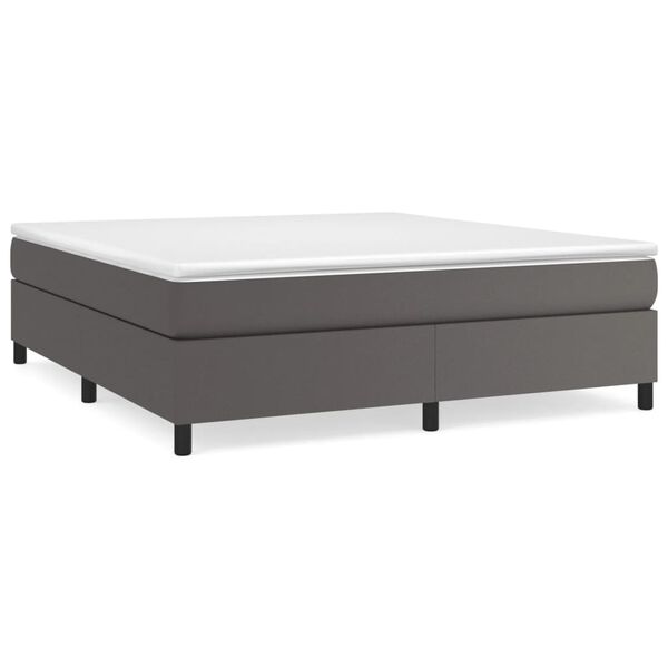 vidaXL Boxspring sengeramme 180x200 cm kunstl&aelig;der gr&aring;