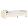 vidaXL daybed med madras og USB 90x200 cm stof cremefarvet