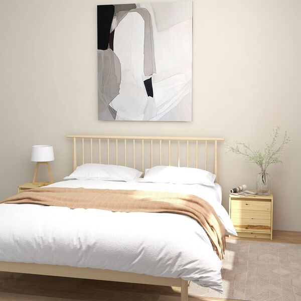 vidaXL sengeborde 2 stk. 40x30,5x40 cm massivt grantr&aelig;