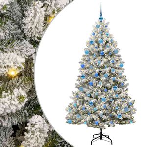 vidaXL Kunstigt juletr&aelig; 180 cm 300 LED'er Varm hvid PVC og St&aring;l